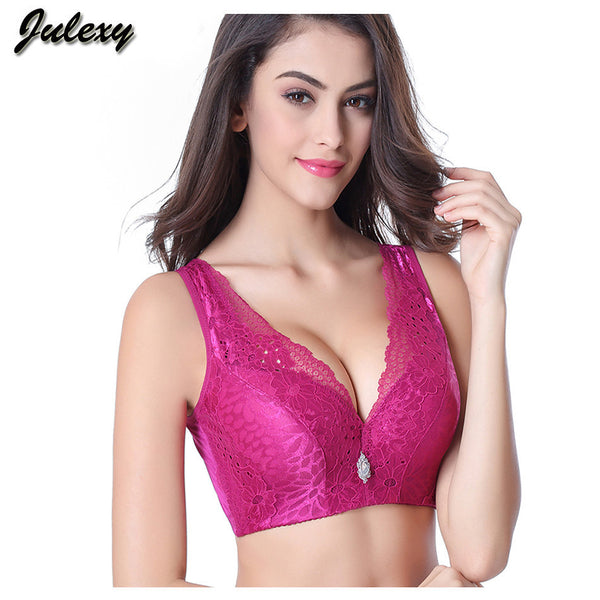 Julexy Sexy Brand big size 80/36-105/46 CD Women Bras push up sports embroidery underwear young women