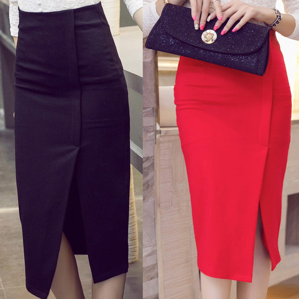 Autumn Winter High Waisst midi bobycon pencil skirts