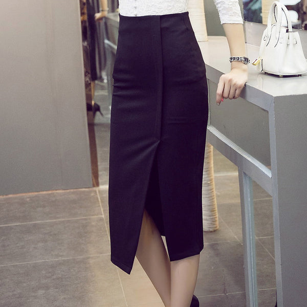 Autumn Winter High Waisst midi bobycon pencil skirts