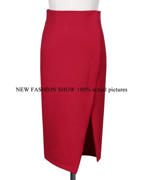 Autumn Winter High Waisst midi bobycon pencil skirts