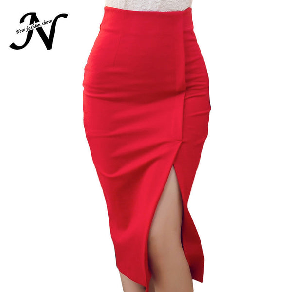 Autumn Winter High Waisst midi bobycon pencil skirts