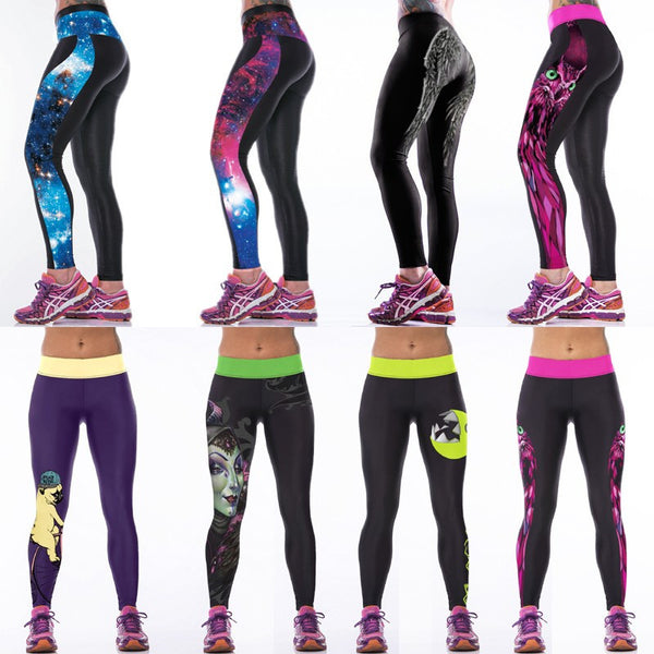 2016 Sexy Women Sport Fitness leggings 3D printed