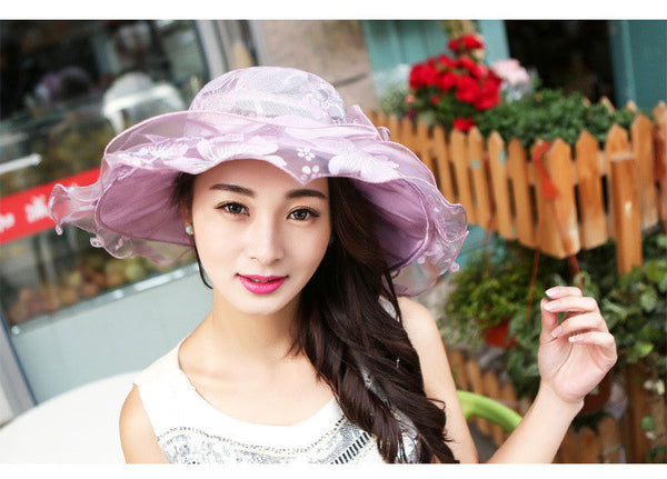 Women Sweet Cute Sun Hats Europe and American Retro Fashion Summer Sun Cap Anti UV rays