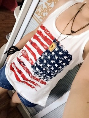 American flag T-shirt for women