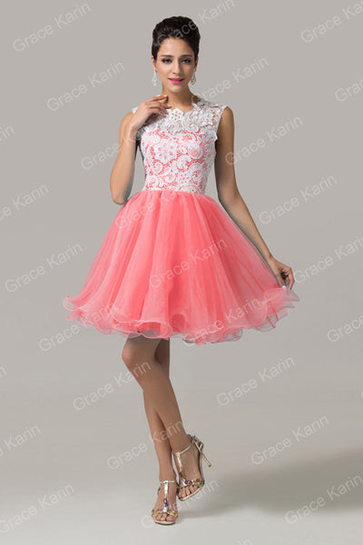 2017 home party dresses, short puffy prom dresses, high neck dresses