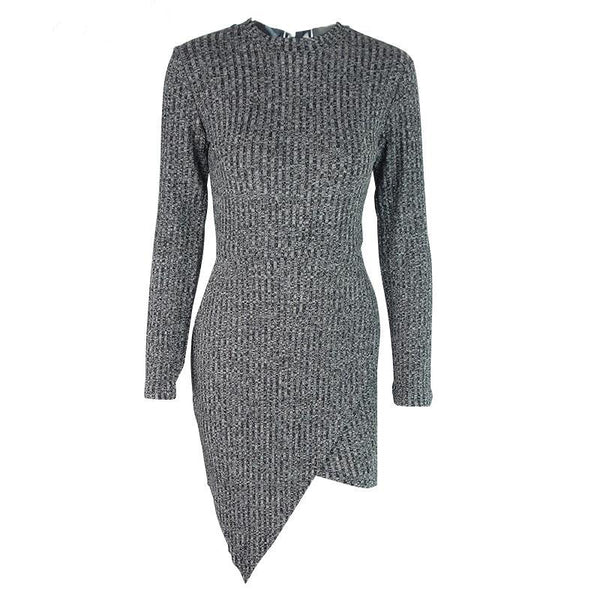 2016 new women wear long-sleeved knit dress