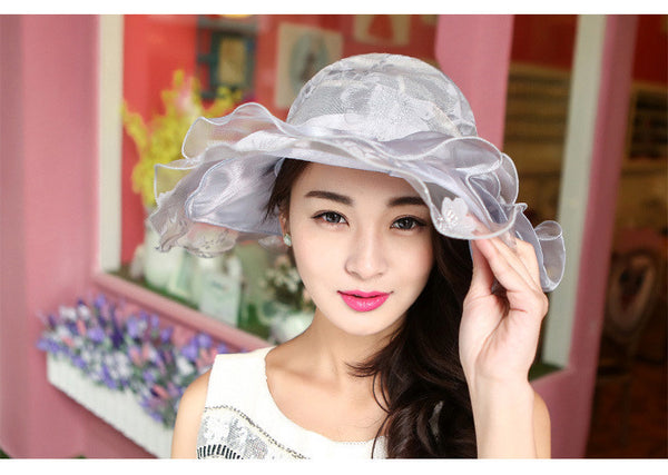 Women Sweet Cute Sun Hats Europe and American Retro Fashion Summer Sun Cap Anti UV rays