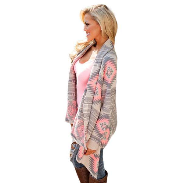 2016 Women Cardigan Pink Long Cardigans