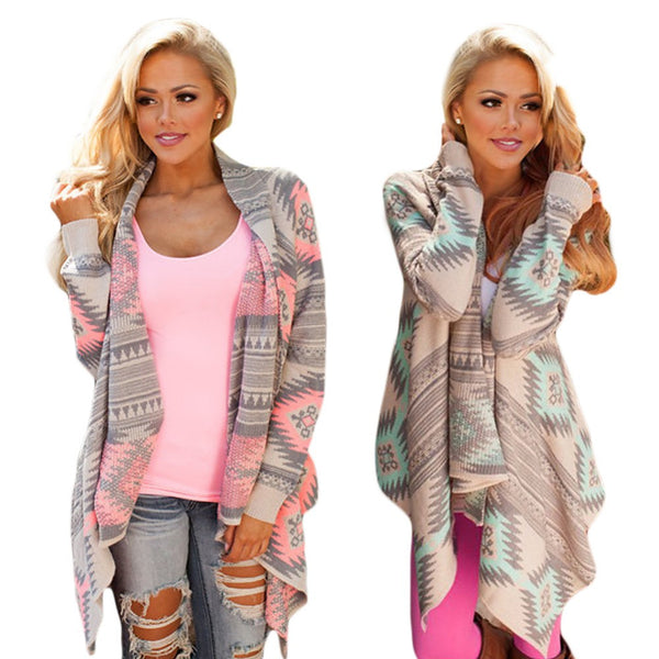 2016 Women Cardigan Pink Long Cardigans