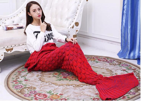 2017 new mermaid tail  Crochet blanket of winter quilt pattern