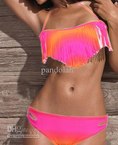 Colorful Fringe Tassels Real Class Swimsuit