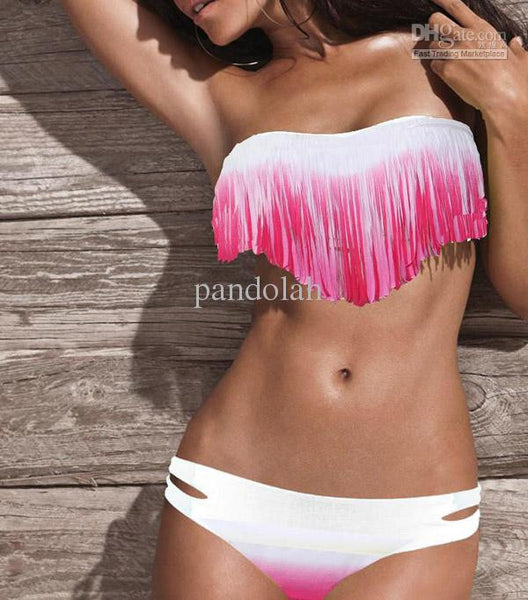 Colorful Fringe Tassels Real Class Swimsuit