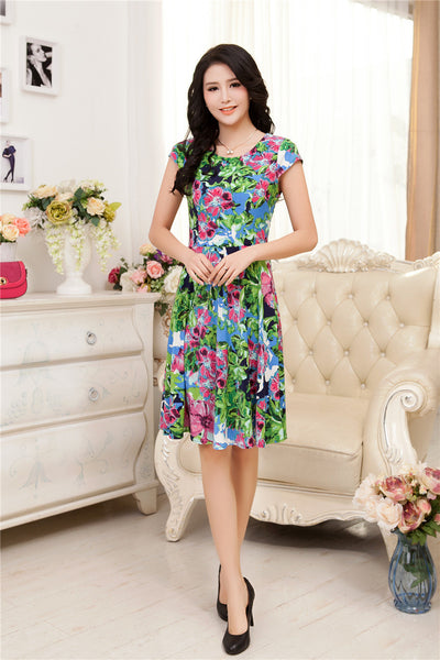 Big Sale on Summer Dress 5XL Plus Size Dresses Desigual Floral Print Dresses