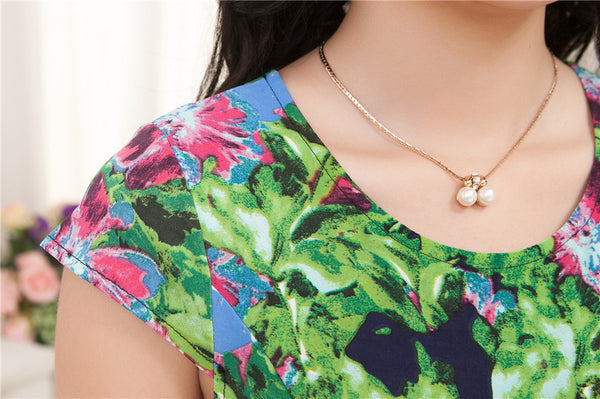 Big Sale on Summer Dress 5XL Plus Size Dresses Desigual Floral Print Dresses