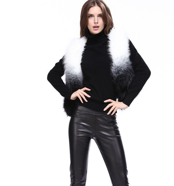 Warm winter in Europe and the United States New imitated Fox Faux fur vest with no sleeves