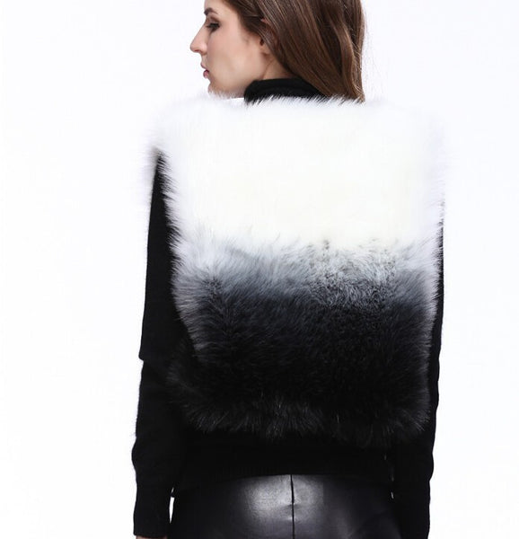 Warm winter in Europe and the United States New imitated Fox Faux fur vest with no sleeves