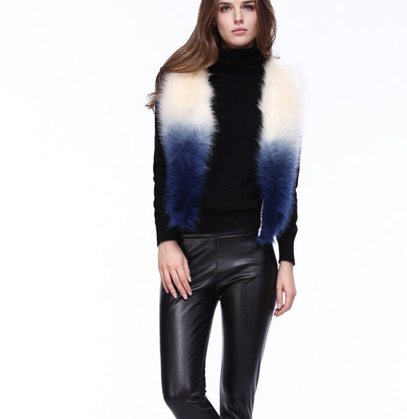 Warm winter in Europe and the United States New imitated Fox Faux fur vest with no sleeves