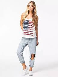 American flag T-shirt for women